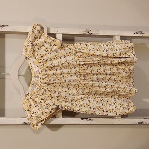Cat & Jack Yellow Floral Dress 18 months
